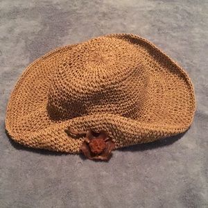 Rattan foldable sun hat